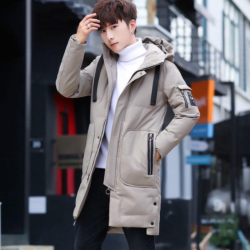 Trend Leisure Men's clothes Winter Medium and long section Cotton clothing Large size Down jacket