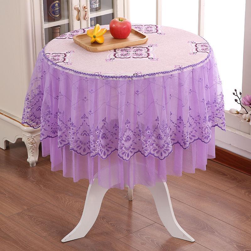 European-style Lace Round Tablecloth Household All-inclusive Round Coffee Table Cover Towel Cover Cloth Round Table Cloth Cushion Cover Tablecloth