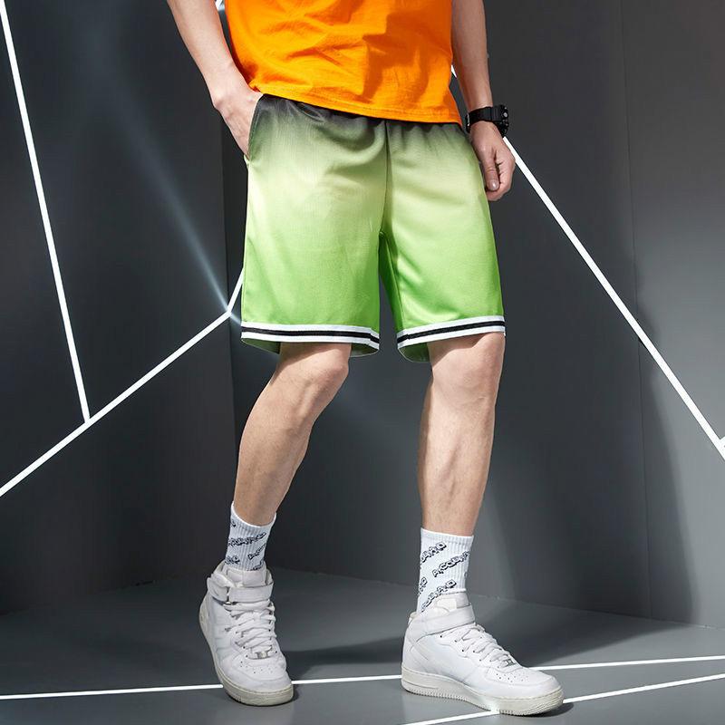 Summer Shorts Men's Outer Wear Large Size Quick-drying Big Pants Men's Casual Beach Loose Sports Five-point Basketball Pants