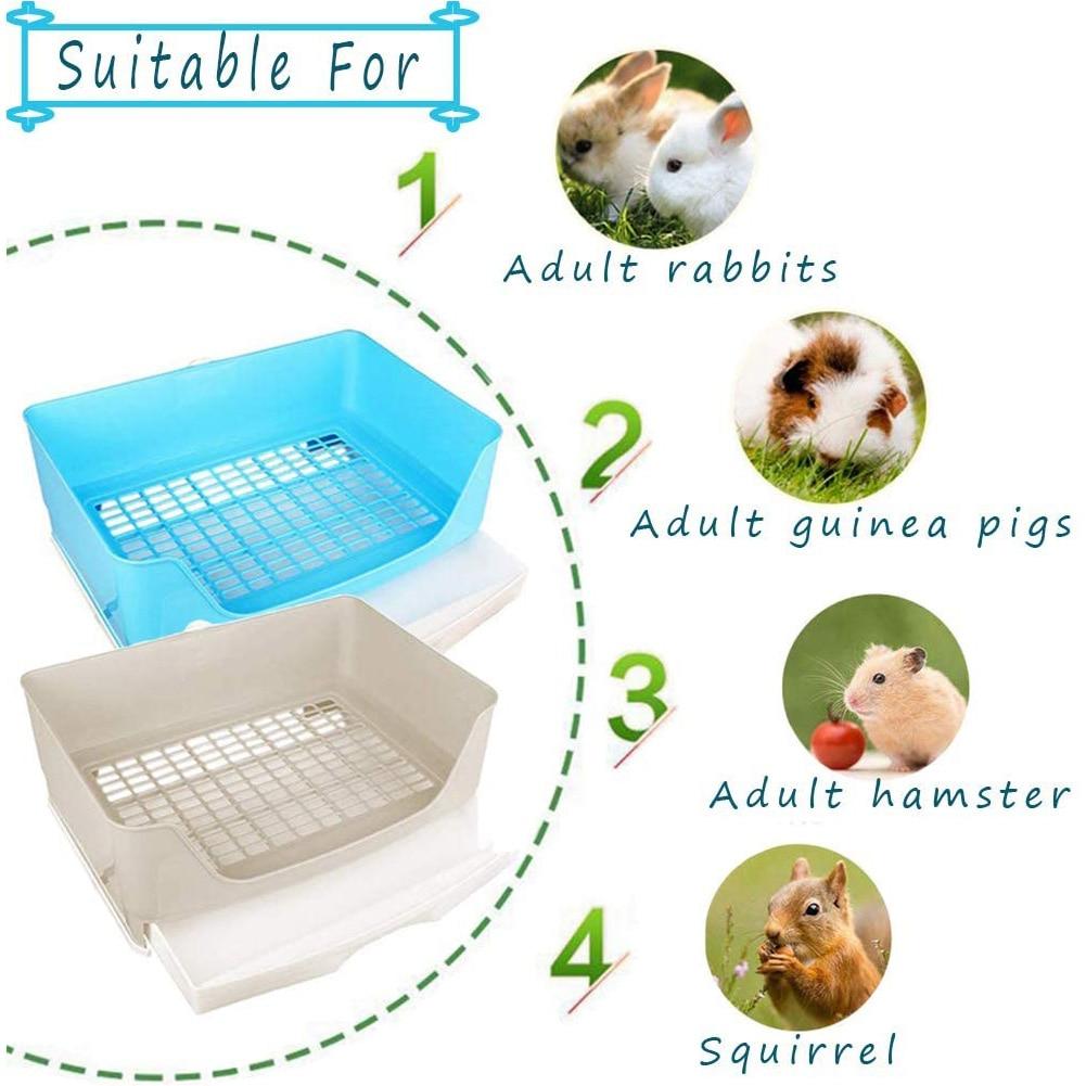 Large Rabbit Toilet Trainer Potty Corner Tray Garbage with Drawer Pet Tray Adult Hamster Guinea Pig Ferret Rabbit