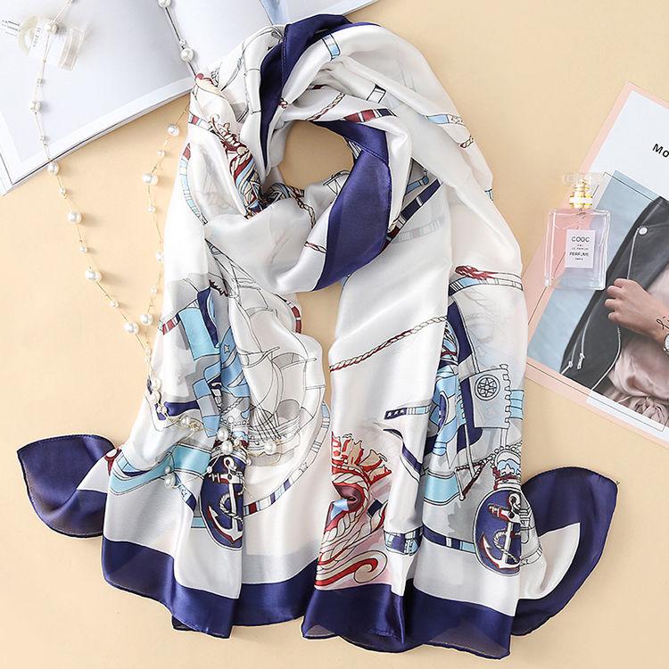 Scarves for Women Ladies Fashion Chiffon Scarf Ink Painting Silk Shawl Scarves Women Accessories