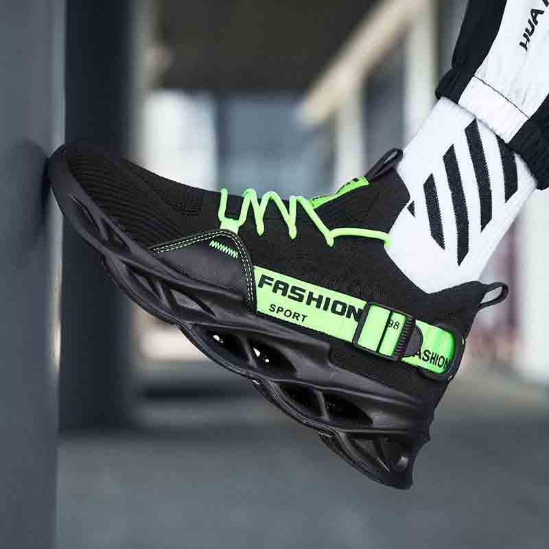 Plus Size 36-47 Fashion Summer Men Mesh Sneakers Low-top Wear-resistant Running Basketball Shoes Non-slip Shockproof Blade Shoes