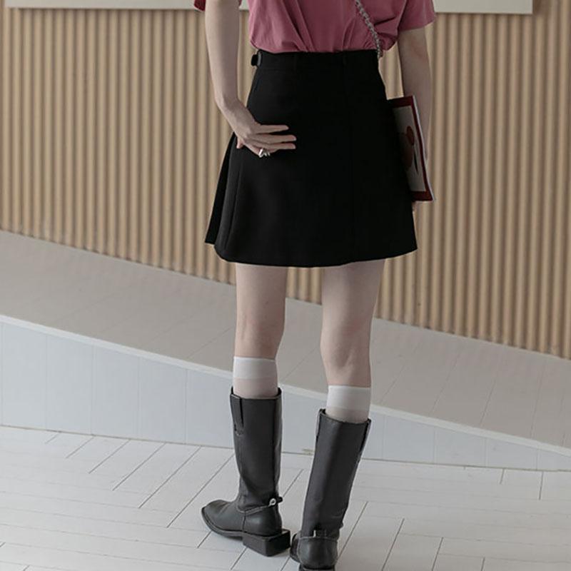 Woman Skirts High Waist Pleated Skirt Female Irregular Thin A-line Short Skirt Solid Color Hip Skirts Girls School Uniform Skirt