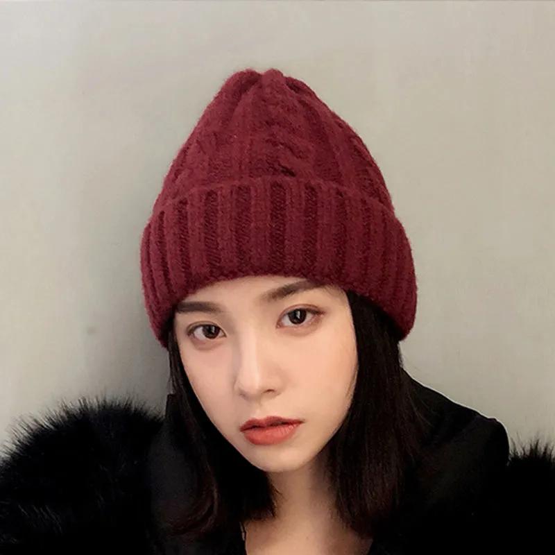 Beanie Skullies Knitted Hat Warm Caps Hats for Women Casual Caps