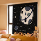 Girly Wind Curtain Comic Curtain Dormitory Rental House Blackout Curtain Velcro Self-adhesive Curtain