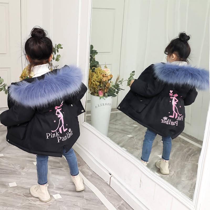 Girls Warm Winter Coat Fashion Long Kids Hooded Jacket Coat for Girl Outerwear Girls Clothes