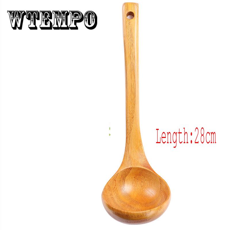 Brand Spoon 1pc Bamboo Anti-slip Cooking Utensils Kitchen Tool Bamboo Spatula Spoon