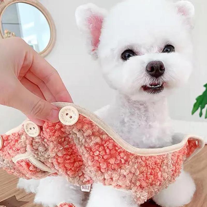 Autumn and Winter Clothes Pet Vest Bichon Teddy Cat Small Dog Puppy Clothes Dog Coats Jackets Soft Fleece Warm Thick Sleeveless Jumpsuit Outdoor Cloth