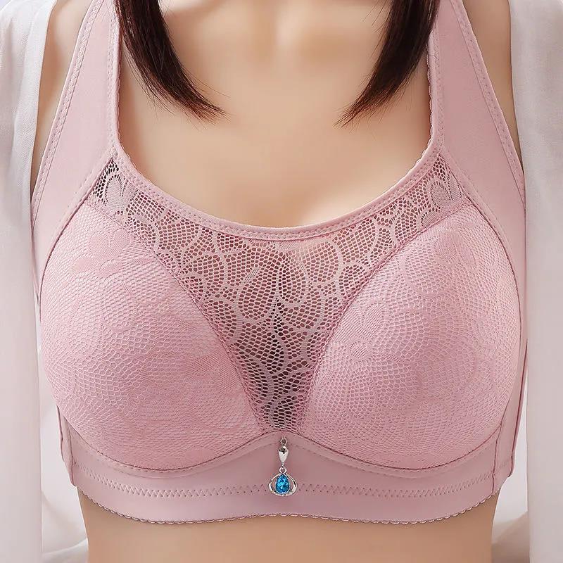 Large Size Thin Section Breathable No Steel Ring To Collect Auxiliary Breasts To Prevent Sagging and Anti-glare Gathering Women's Underwear Bra