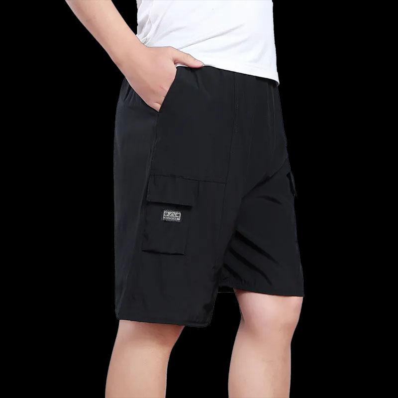 Men's Loose Summer Shorts Comfortable and Breathable Outer Wear Beach Pants Casual Tooling Style Straight Pocket Five-point Pants