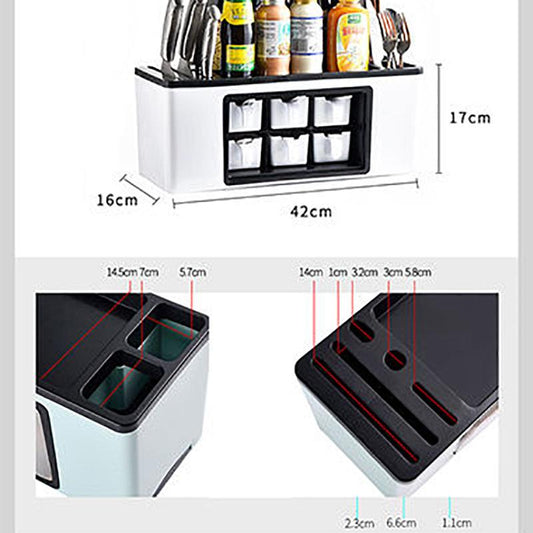 Kitchen Supplies Spice Box Cover Device Rack Storage Box Multi-function Spice Rack Knife Holder Spice Box Household Set