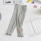 Children's Pants Summer Girls Leggings Spring and Autumn Thin Bow Cartoon Solid Color Rabbit Capris for Girls