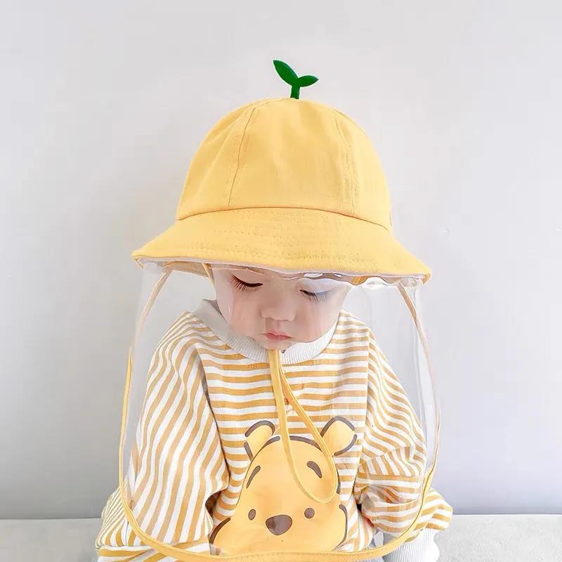 Baby Hat Spring and Autumn Summer Protective Face Mask Epidemic Prevention Boys and Girls Baby Anti Droplet Children's Fisherman Hat