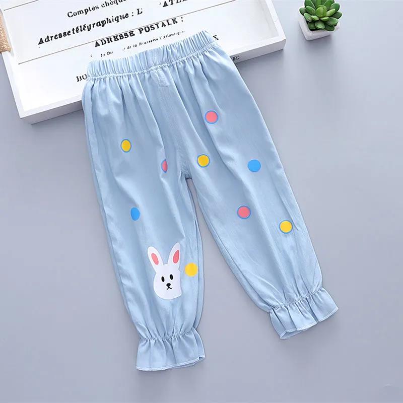 Girls' Trousers Summer Baby Mosquito Pants Small and Medium-sized Children’s Clothing Leggings Children’s Summer Bloomers Trousers Thin and Loose