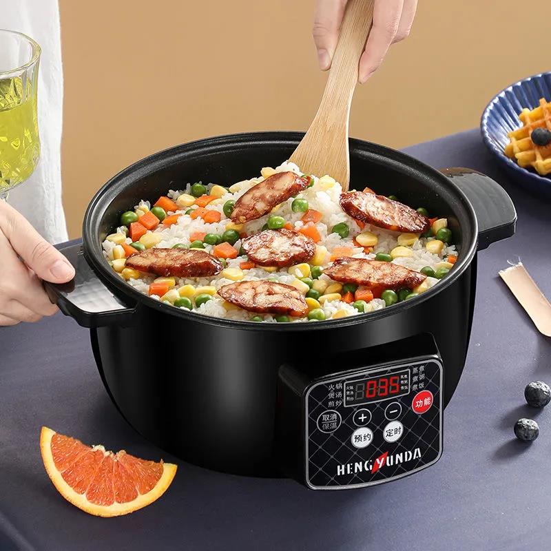 Electric Frying Pan Multifunctional Electric Heating Pot Household Dormitory Electric Frying and Cooking Integrated Pot Non-stick