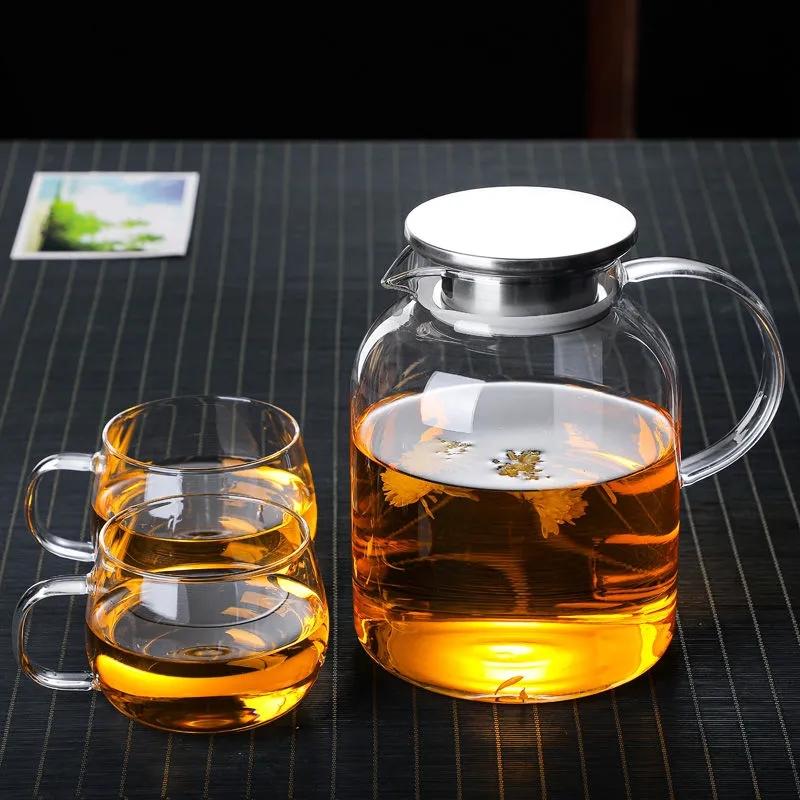 Thickened Heat-resistant Glass Jug Explosion-proof Cold Kettle Large-capacity Kettle Household Hospitality Multi-purpose Filter Teapot