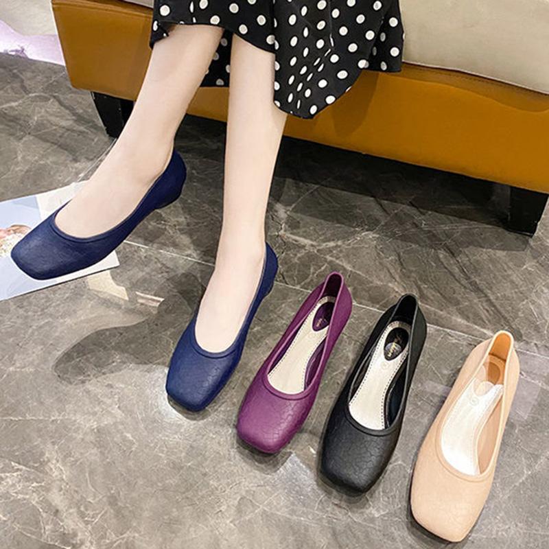 Low-cut Rain Boots Short Tube Plastic Shoes Work Waterproof Shoes Four Seasons Casual Fashion Shallow Mouth Sandals Women Summer