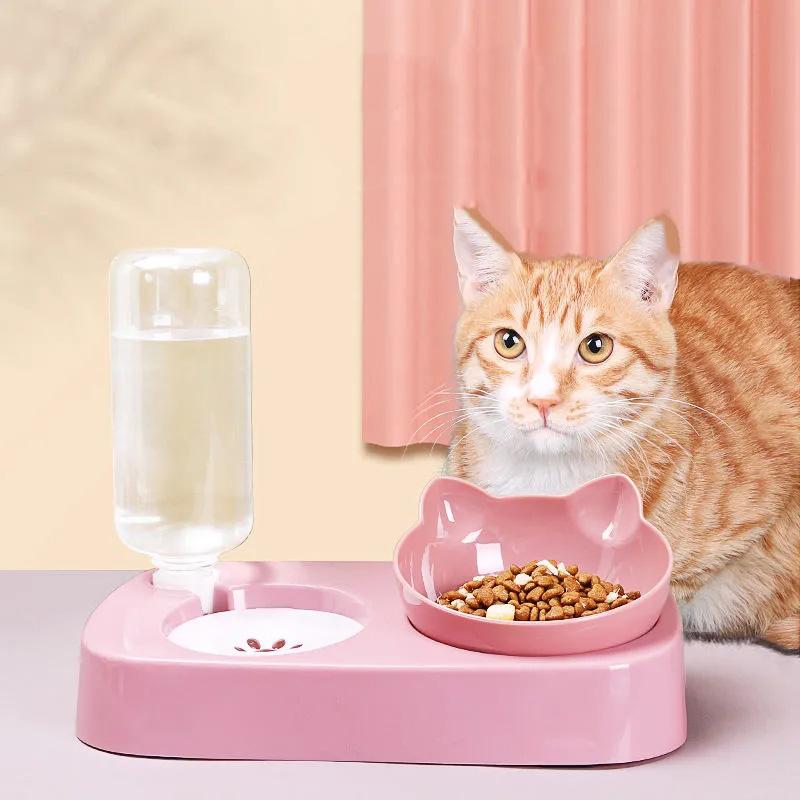 Non-Slip Cat Bowl Dog Bowl With Stand Pet Feeding Dishes Cat Water Feeder Bowl For Cats Food Dispenser Pet Bowls For Dogs Pet Product Supplies