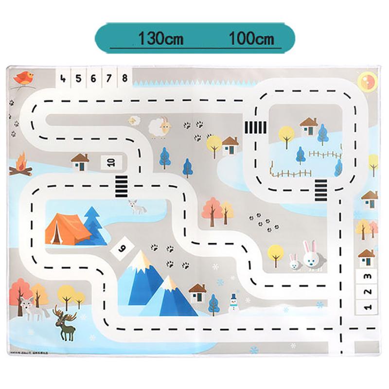 Children's Urban Traffic Scene Map Floor Mat Highway Road Parking Map Play House Game Baby Crawling Mat