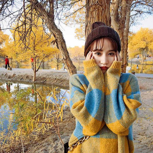 Female Autumn and Winter Cold Long Sleeve Large Size Warm Sweater Cashmere Turtleneck Sweater