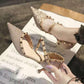 Rivet Female Stiletto Fairy Style Summer Crystal Sandals Female Girly Temperament High Heels