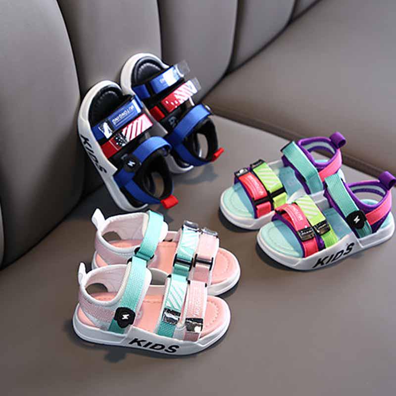 Size 21-30 Child Sneakers Beach Sandals Kids Canvas Breathable Shockproof Basketball Shoes Lightweight Running Shoes Comfortable Deodorant Skate Shoes