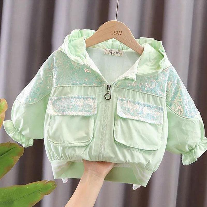 Girls' Autumn Jacket 2021 Little Wings Jacket Middle and Small Children Spring and Autumn Children's Clothes