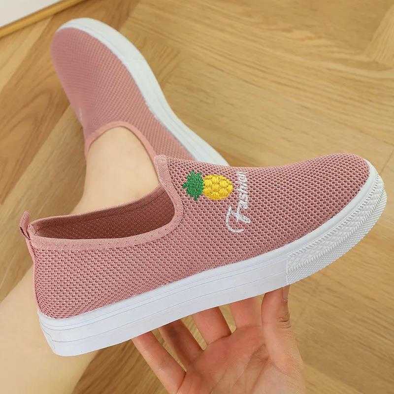 Women's Net Shoes Trend Breathable Mesh Summer Leisure Non-slip One-step Old Beijing Cloth Shoes