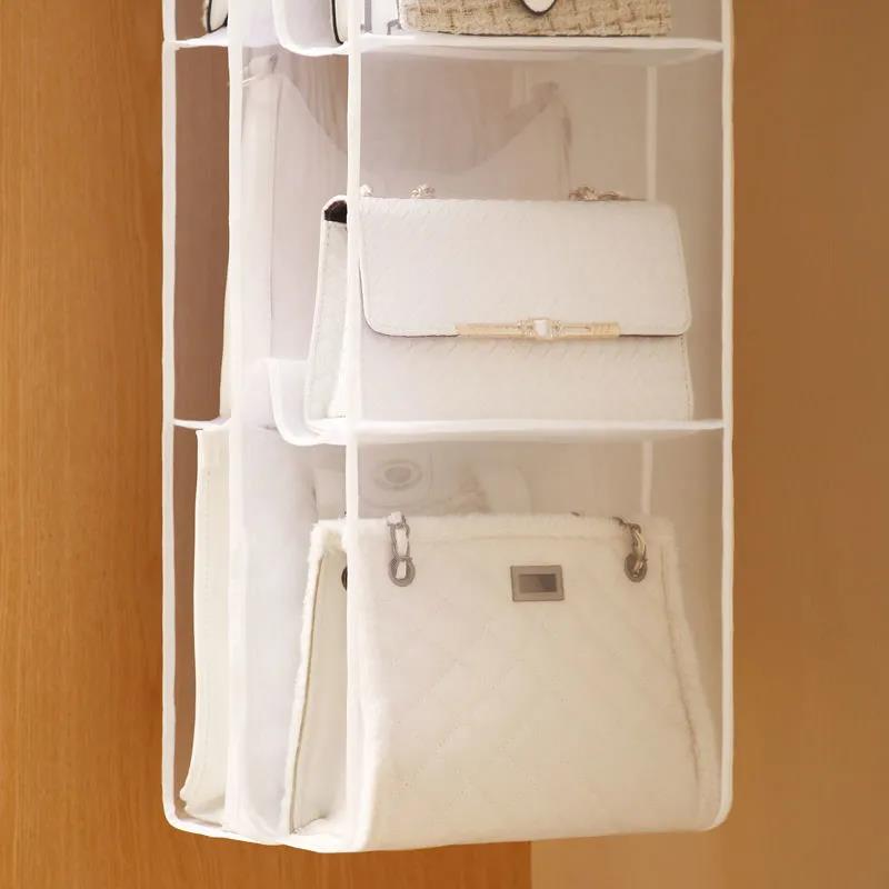 Bag Storage Hanging Bag Women's Bag Finishing Hanging Dust-proof Bag Multifunctional Household Wardrobe Double-sided Storage Bag Underwear Storage Bag