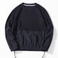 New Men's Sweater Autumn Trend Loose Round Neck Stitching Long Sleeves