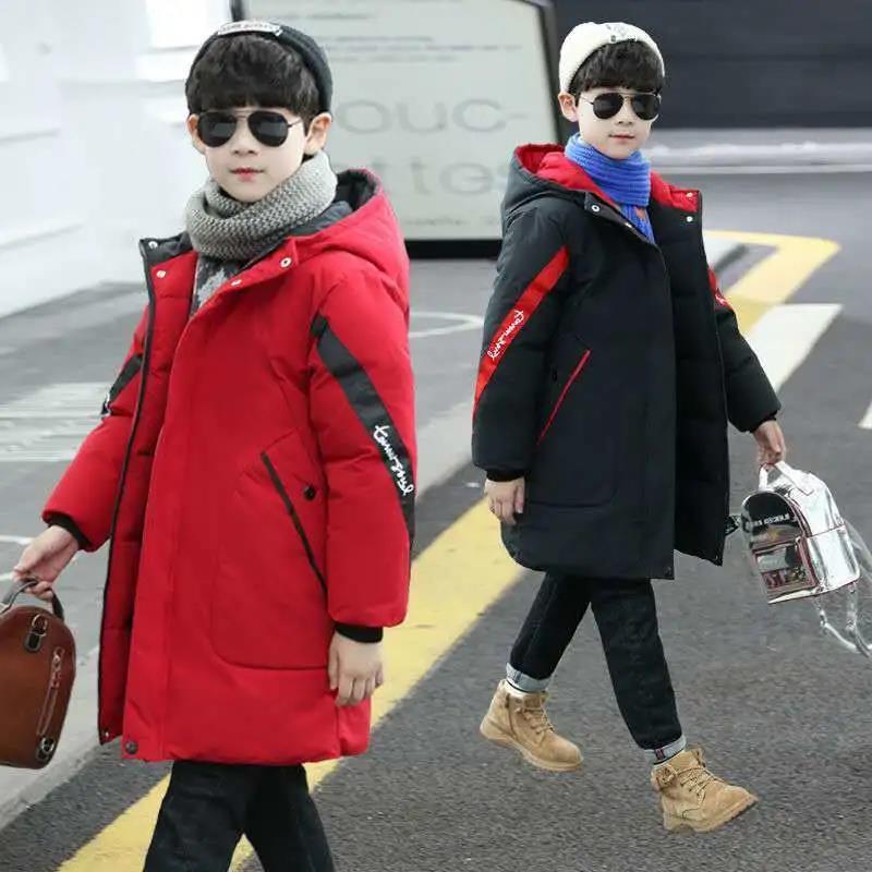 Boys Cotton-padded Winter Clothes Mid-length Thickening Children's Down Cotton-padded Jackets Big Boys' Jackets Children's Clothing