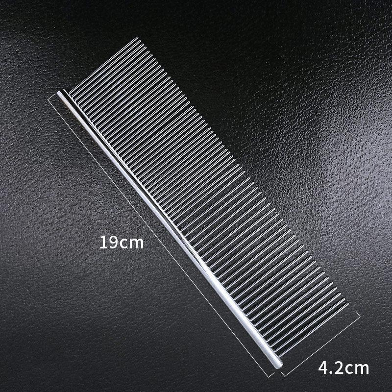 Dog Cat Grooming Comb, 1 Pack Stainless Steel Dog Combs with Rounded Ends Teeth for Removing Tangles, Mats, Loose Hair for Long and Short Haired Dog