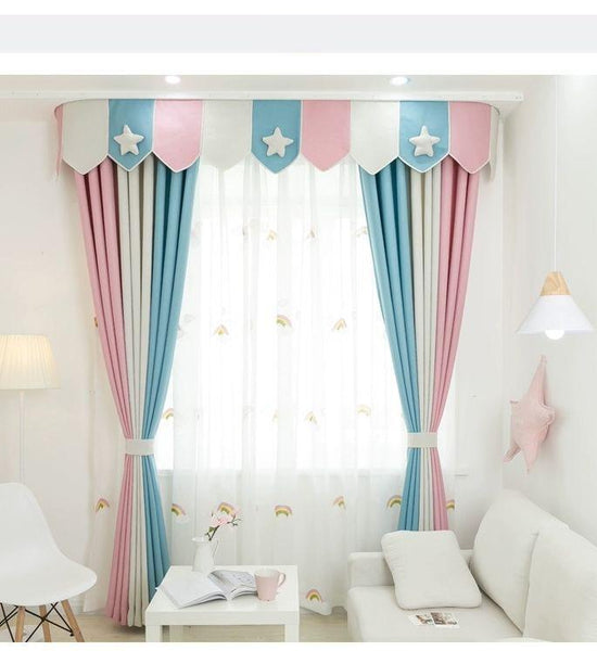 Bedroom Living Room Children's Room Curtains Household Curtains Atmospheric High-end Blackout Partition Curtains (150×270cm)