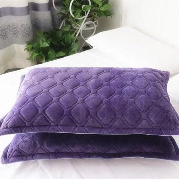 Crystal Velvet Pillowcase Quilted Thickened Warm Suede Flannel Short Plush Autumn and Winter Pillowcase