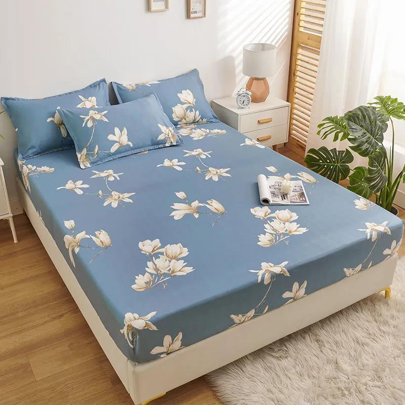 Four Seasons Universal Non-slip Mattress Protector Bed Cover All-inclusive Cotton Mattress Cover Single Double Cartoon Style