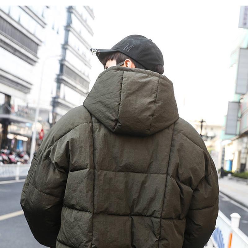 Winter Warm Jacket Fashion Trend Men's Cotton-padded Jacket Plus Velvet Thick Men's Parker Clothing