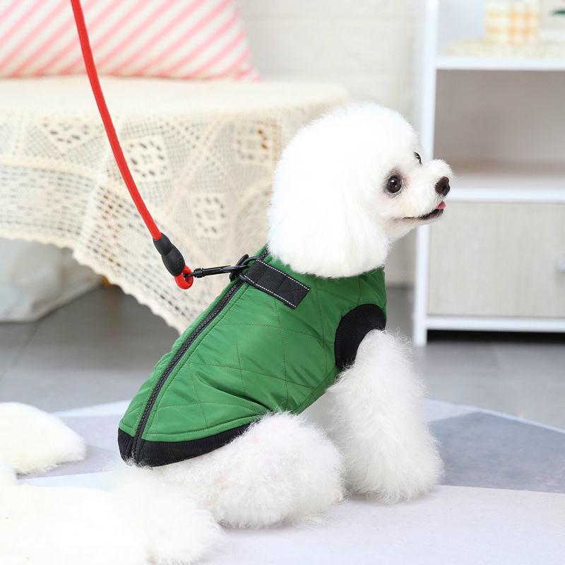 Dog Clothes Winter Teddy Bichon Small Dog Puppies Pet Cat Padded Vest Coat Autumn and Winter Clothes Warm Pet Dogs Cat Jumpsuit Vest Dogs Clothing