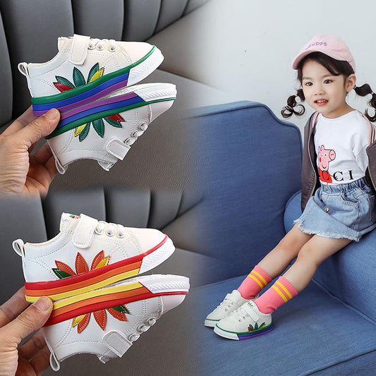 Spring Summer Children's Sports Shoes Kids Running Shoes White Shoes Girls Boys Non-slip Children's Shoes