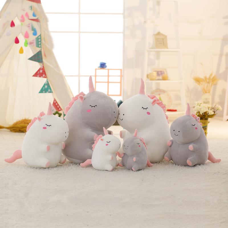 Unicorn Plush Toy Fat Unicorn Doll Cute Animal Stuffed Soft Pillow Baby Kids Toys