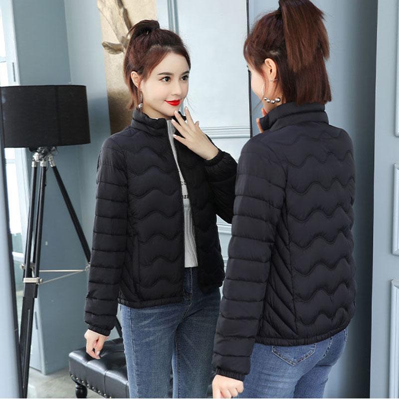 2021 Padded Jacket Women Short Light and Thin Winter Korean Style Slim Small Padded Jacket Plus Size Ladies Padded Jacket