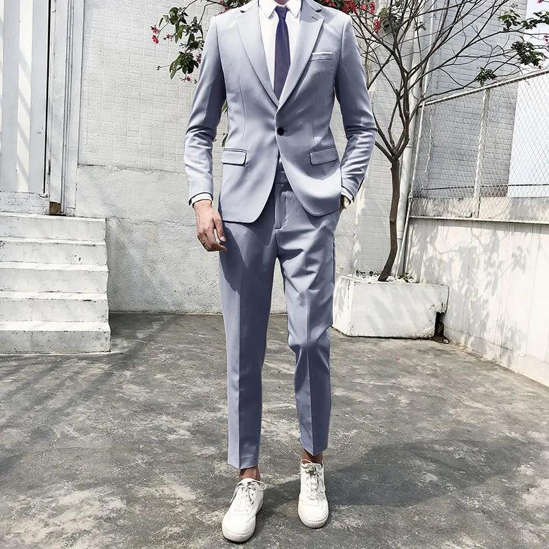 Men's Suit Casual Slim Small Suit Men's Professional Formal Wear Groomsmen Suit Groom Wedding Suit