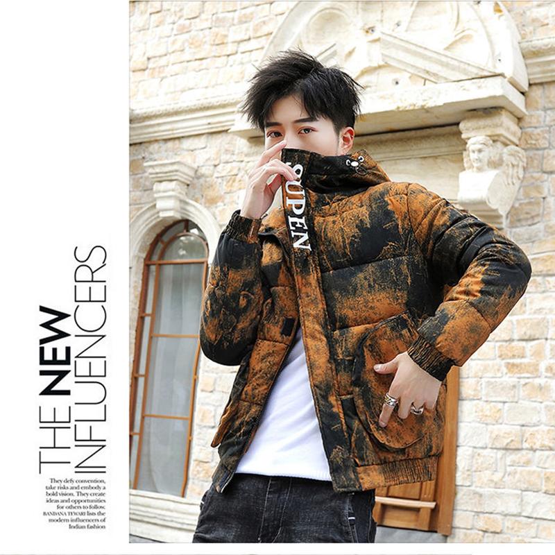 Winter Men's Jacket Fashion Trend Camouflage Cotton Coat Handsome Plus Velvet Thick Warm Winter Clothes