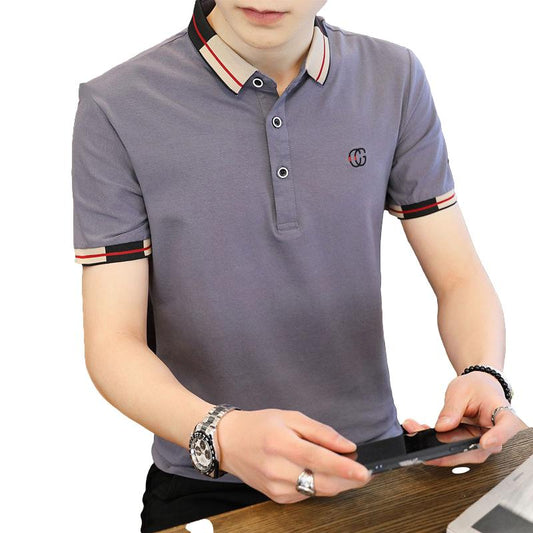 Summer Cotton Men's Shirt Thin Casual Large Size Shirt Trend T-shirt Men