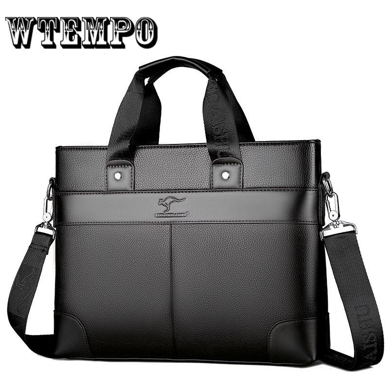 Handbags Men 'S Casual Pu Leather Messenger Bag Brand Shoulder Crossbody Business Briefcase