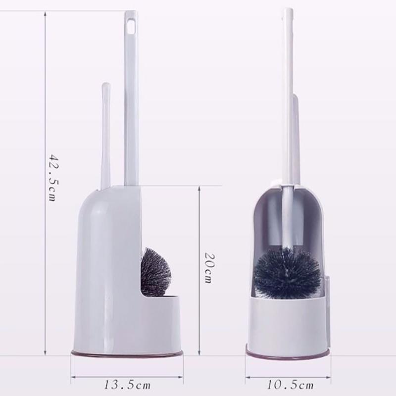 Creative Wall-hung Toilet Brush Set Without Dead Ends Squatting Toilet Full-angle Wall-mounted Toilet Brush Free Punching