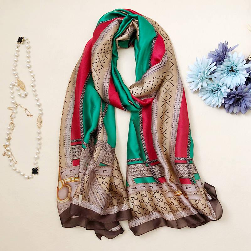 Silk Scarves Ladies Scarf Women Elegant Shawl Scarves Girls Foulard Satin Clothing Accessories