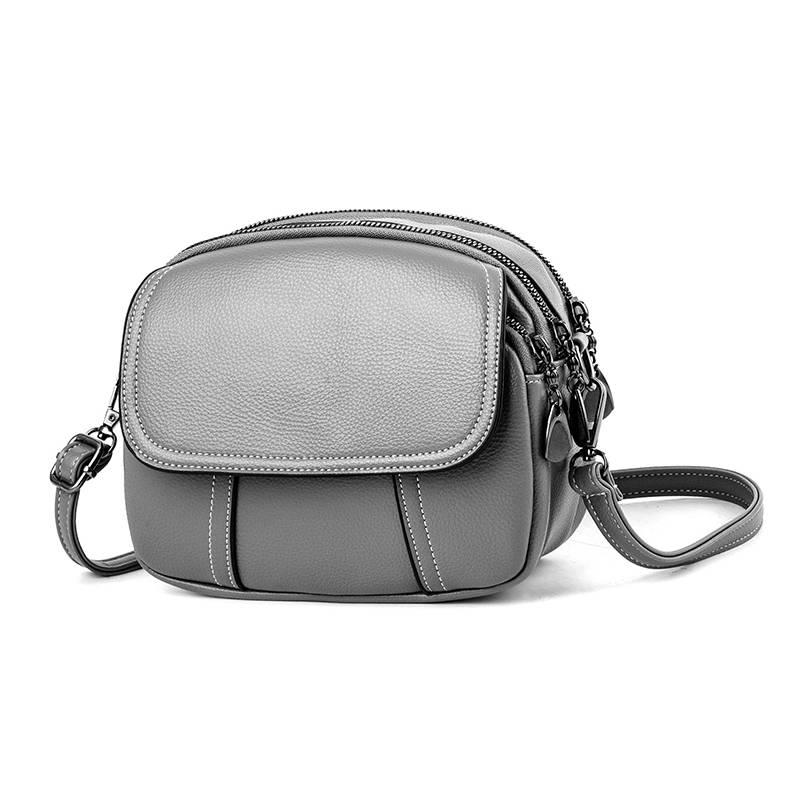 Crossbody Women white Leather Zipper Anti-theft Waterproof Large-capacity Shoulder Mobile Phone Bags