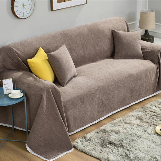 Anti-scratch Cover Cloth Sofa Towel Sofa Sofa Blanket Cloth Sofa Cover Cover Nordic Solid Color Full Cover Dust Cloth