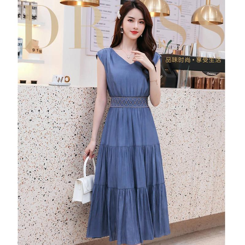 Womens Boho Solid Dress O-Neck Ladies Dresses Women Dress Sundress Maxi Dress Vestidos Verano