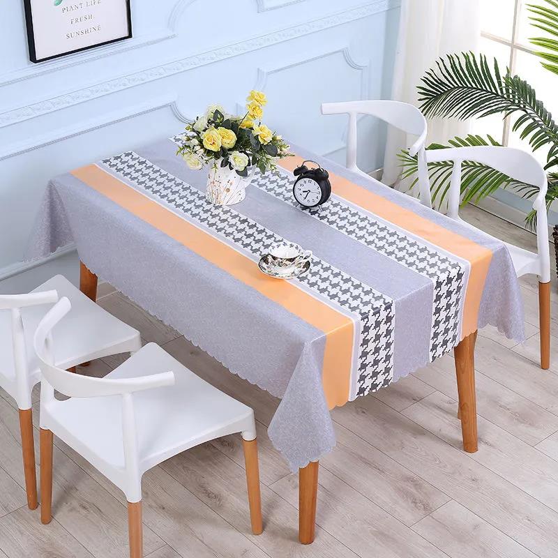 1 Piece of Modern Minimalist Tablecloth Kitchen Decoration Dining Table Cover Waterproof and Oil-proof Tablecloth